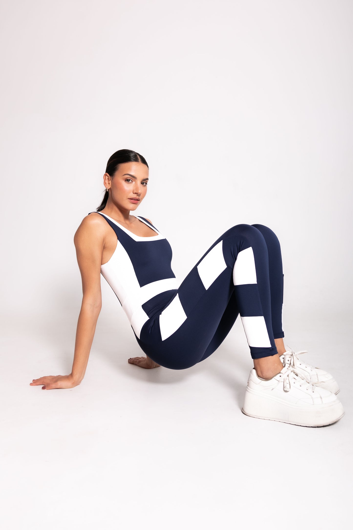 ENTERIZO / NAVY AND WHITE