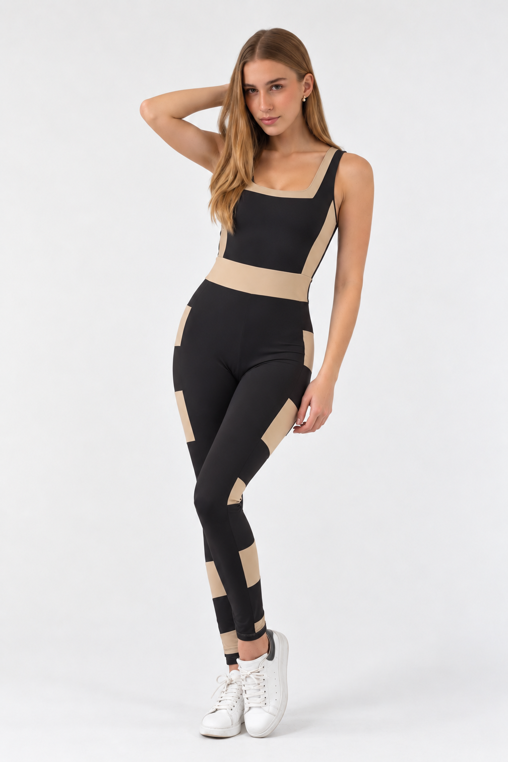 ENTERIZO / BLACK AND BEIGE