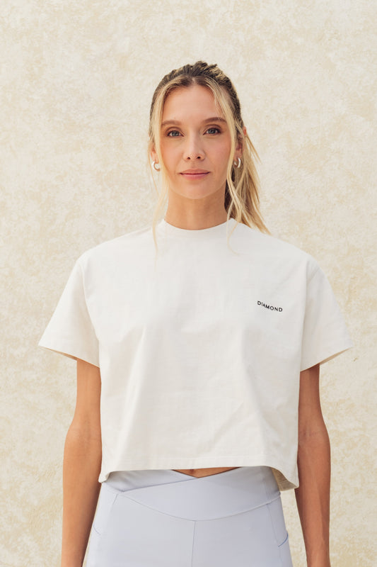 T-SHIRT OVERSIZE CROP GREY