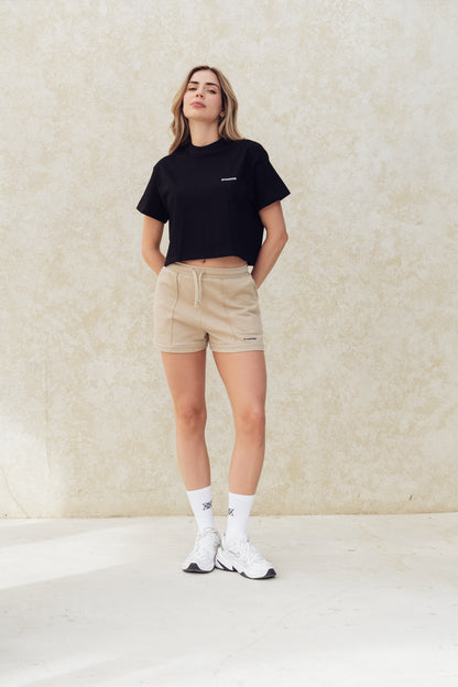 T-SHIRT OVERSIZE CROP BLACK