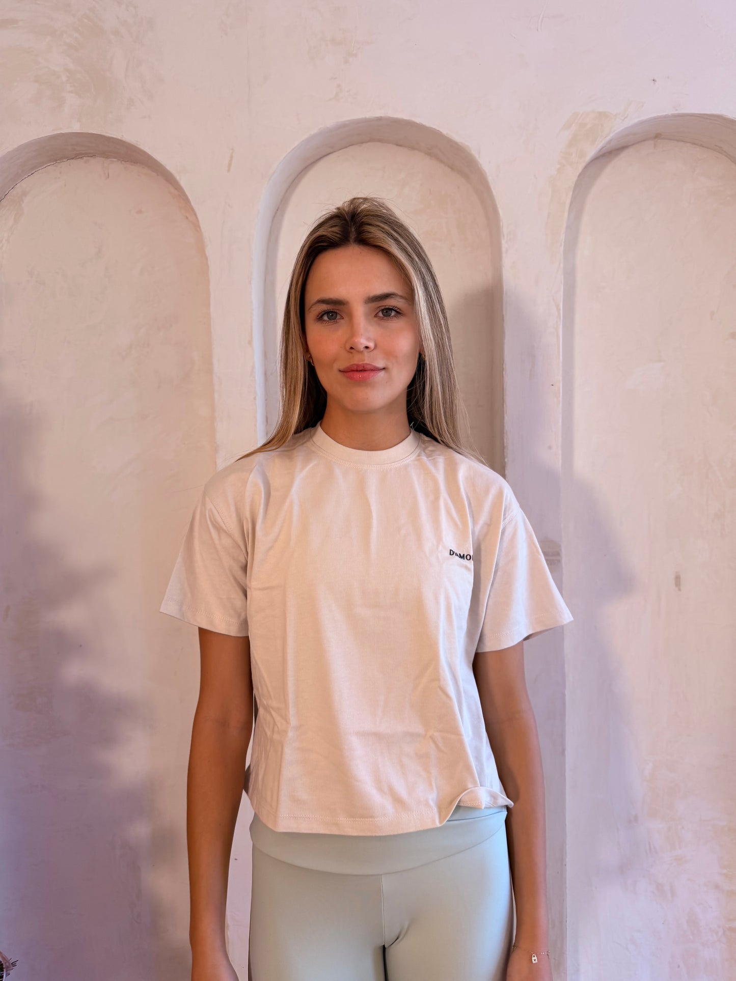 T-SHIRT OVERSIZE CROP BEIGE