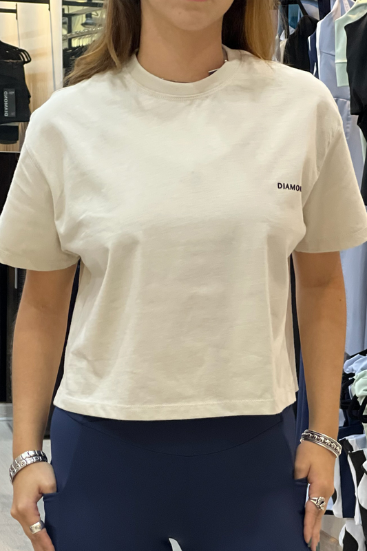T-SHIRT OVERSIZE CROP BEIGE