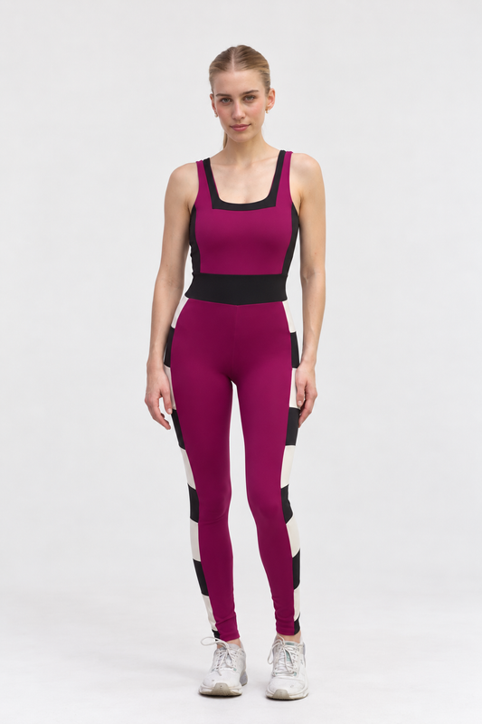 ENTERIZO / MAGENTA BLACK AND SAND