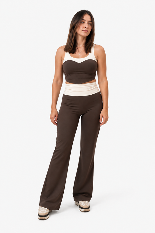 SCULPT FLARE SET / BROWN
